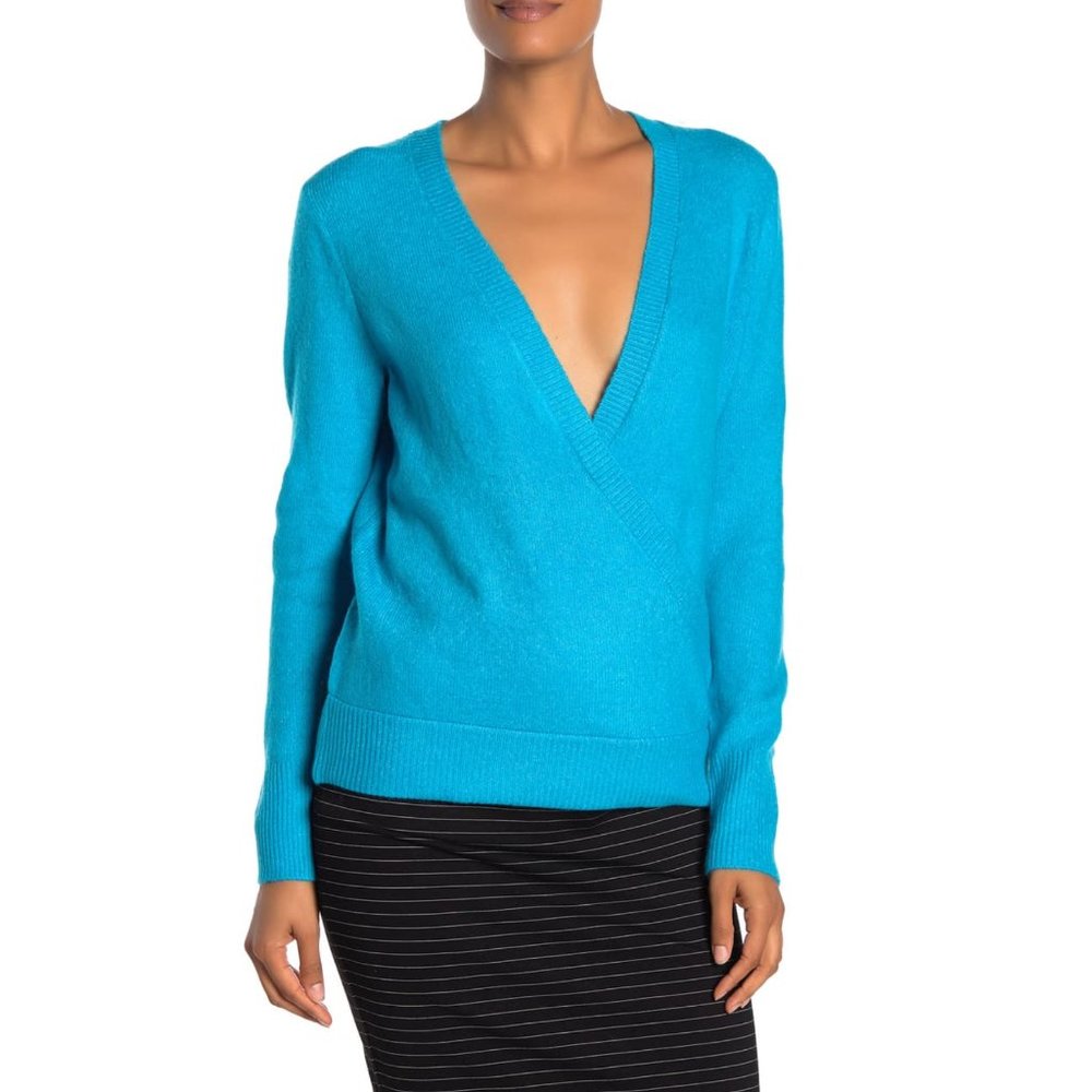 VINCE CAMUTO Surplice Neck Wrap Sweater